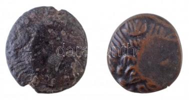 Kelták Kr. e. ~II. század Br érme, Kapos-völgyi típus (2x) (5,06g/4,44g) T:2-,3 Celtic Tribes ~2nd century BC Br coin, Kapos-völgy type (2x) (5,06g/4,44g) C:VF,F