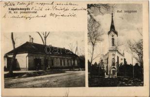 Kápolnásnyék, Református templom, M. kir. posta hivatal. Kiadja Kron Zsigmond