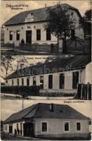 1935 Zagyvapálfalva (Salgótarján), Községháza, Állami elemi iskola, Hangya Szövetkezet üzlete