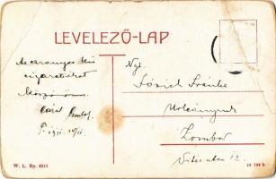 Titel, Fő utca, templom. W. L. Bp. 2311. / main street, church (EB)