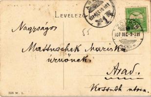 1907 Zombor, Sombor; Bajai utca a Görögkeleti (ortodox) szerb templommal, Kovacsits Radivoj üzlete. ...