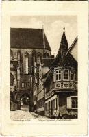 Rothenburg ob der Tauber, Klingertorgasse, Jakobskirche / street, church (worn edges)