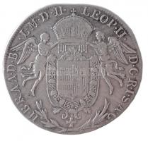 1790A 1/2 Tallér Ag "II. Lipót" (13,84g) T:2- fülnyom? / 
Hungary 1790A 1/2 Thaler Ag &qu...