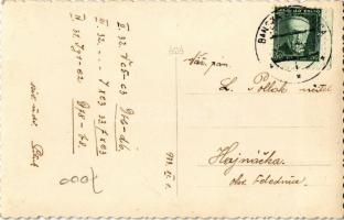 1933 Selmecbánya, Banska Stiavnica; bányászok munka közben, kézi fúrógép. Pituk Sándor magyar asztal...