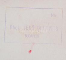 Dulovits Jenő (1903-1972): Hazafelé pecséttel jelzett vintage fotó 12x9 cm