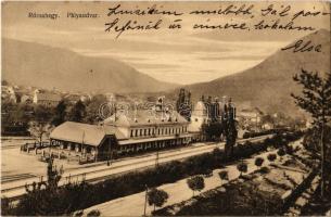 1916 Rózsahegy, Ruzomberok; pályaudvar, vasútállomás. Komor Testvérek kiadása / Bahnhof / railway station (EK)