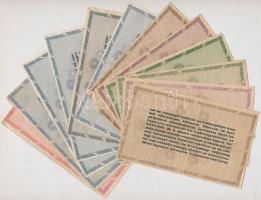 1946. 13db-os vegyes magyar adópengő bankjegy tétel T:III,III-