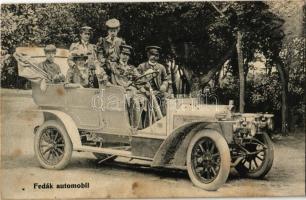 1906 Budapest XIII. Margitsziget, Fedák Sári színésznő Cadillac automobiljával (fl)