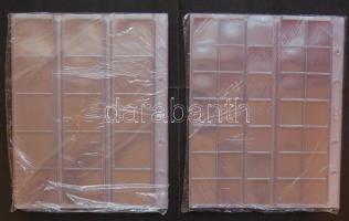 10db vadonatúj Lindner berakólap érmékhez, 5db 35 (27mm) és 5db 15 (42mm) férőhellyel