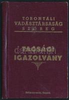 1948 a Torontáli Vadásztársaság tagsági igazolványa