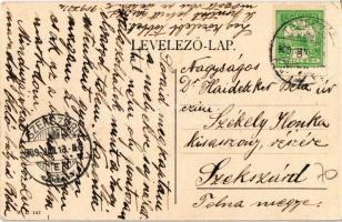 1909 Temesvár, Timisoara; Küttl tér, villamos. W. L. 141. / square, tram