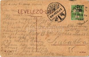 1909 Temesvár, Timisoara; Hunyadi híd, villamos. W. L. 122. / bridge, tram (kopott sarkak / worn cor...