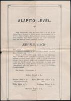 1912 Alsóörs, a Kisfaludy-kör alapítólevele, alapszabályai, 4 p.
