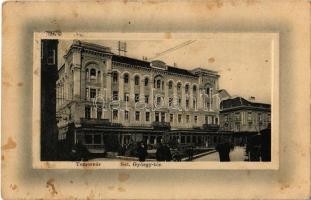 1911 Temesvár, Timisoara; Szent György tér, Takarékpénztár, Gresham kávéház, üzletek. Ideal W. L. Bp. 6664. / square, savings bank, café, shops (fl)