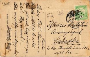 1911 Temesvár, Timisoara; Szent György tér, Takarékpénztár, Gresham kávéház, üzletek. "Ideal&qu...