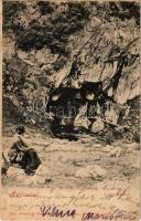 1903 Petrozsény, Petrosani; Boli barlang. Herz Arnold és Grausam Károly kiadása / Pestera Boli / Bolia cave