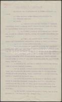 1921 a Balatoni Kultúr Vállalat Rt. alapítási tervezete, gépelt irat, aláírásokkal, bélyegzővel, 4 p.