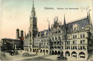 1907 München, Munich; Rathaus und Marienplatz / square, town hall