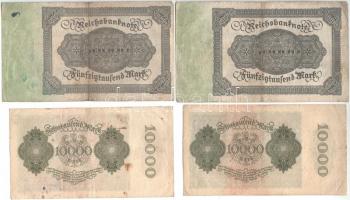 Vegyes 10db-os bankjegy tétel, közte Szovjetunió 1937. 3Ch + 5Ch (2x), Románia 1943. 1000L (3x) T:II...