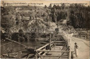 1910 Pöstyén, Pistyan, Piestany; Pankai hegyek, csónakok. Kiadja Gipsz H. / Pankaer Gebirge / hills, rowing boats (EK)