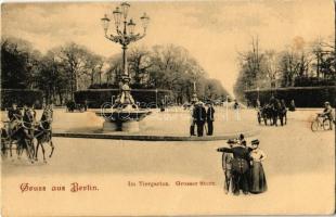 Berlin, Tiergarten, Grosser Stern / park, central square (worn corners)