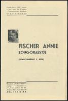 1935 Fischer Annie zongoraestje. Prospektus reklámokkal 16p.