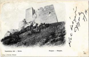 Temetvény, Hrádok (Pöstyén); Temetvény vár. A. Bernas kiadása / Hrad Tematín / castle (r)