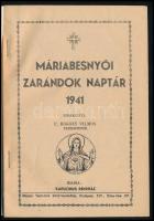 1941 Máriabesnyői zarándok naptár jó állapotban 88p