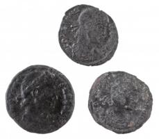 Római Birodalom 3db-os vegyes római rézpénz tétel a Kr. u. III-IV. századból T:2-  Roman Empire 3pcs of various Roman copper coins from the 3rd and 4th century AD C:VF