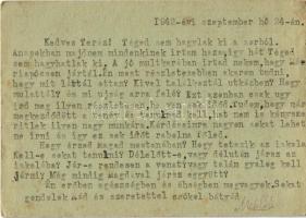 1942 Lyachovics Miklós zsidó 233/60 karp. szkv. KMSZ (közérdekű munkaszolgálatos) levele húgának Lya...