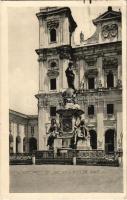 1915 Salzburg, Domplatz mit Mariensaule / square, church, Marys Column (fl)