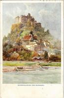 1915 Salzburg, Hohensalzburg und Nonnberg / castle, abbey, Künstlerpostkarte Kollektion Kerber Nr. 3. s: E. T. Compton