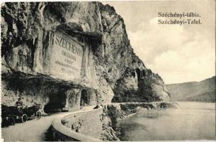 1913 Orsova, Kazán, Alduna, Széchenyi emlék tábla / gorge, memorial
