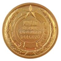 ~1950. Kiváló Földműves-szövetkezeti Dolgozó aranyozott fém kitüntető jelvény T:1