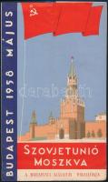 1958 Szovjetunió/Moszkva, a budapesti kiállítás pavilonjának térképes ismertetője