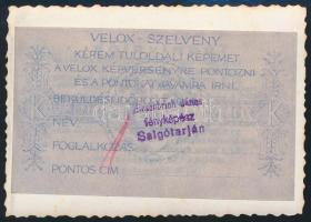 Tornászok csoportja, fotó, Hirschbrich János salgótarján fényképész felvétele, hátulján Velox képver...