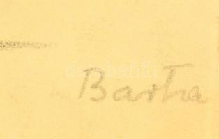 Bartha jelzéssel: Figura. Szén, papír, üvegezett keretben, 31×22 cm