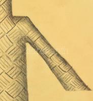 Bartha jelzéssel: Figura. Szén, papír, üvegezett keretben, 31×22 cm