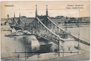 1916 Budapest, Ferenc József híd. leporello 8 képpel