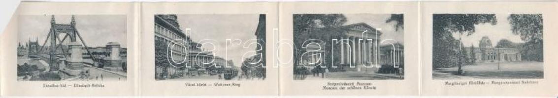 1916 Budapest, Ferenc József híd. leporello 8 képpel