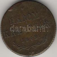 1849N.B. 3Kr  Szabadságharc-veret T:3