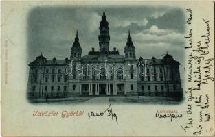 1900 Győr, városháza. Röszler Károly kiadása