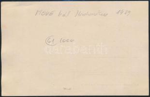 1929 MOVE-bál Kecskeméten, fotó, hátulján feliratozva, 9×14 cm
