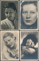 cca 1930-1940 Hölgyek, 4 db fotó, 9×14 cm