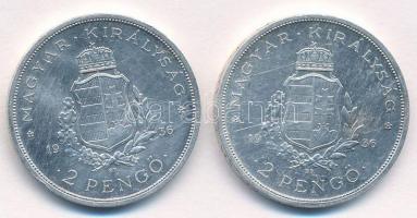 1936. 2P Ag "Liszt Ferenc" (2x) T:1-,2 
Adamo P7.3