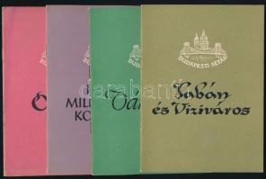 Budapesti Séták 9 kötete:  Bertalan Vilmos: Pest a reformkor és a szabadságharc idején.; Bertalan Vilmos: A régi Pest.; Feuer Istvánné: A Margitsziget.; Eszláry Éva: Tabán és a Víziváros.; Eszláry Éva: Óbuda;  Szilágyi János: Aqunicum.;  Gerevich László: A budai vár.; Dr. Gerő László: Pest a Millenium korában.; Csengeryné Nagy Zsuzsa: Városliget.; Bp., 1956-é.n., Fővárosi Emlékműfelügyelőség-Társadalom és Természettudományi Ismeretterjesztő Társulat.