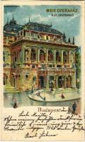 1899 Budapest VI. Operaház. litho s: Rosenberger (vágott / cut)