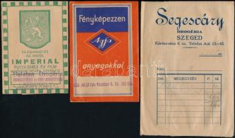 cca 1930 6 db különböző magyar fotótasak