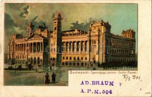 1901 Budapest V. Igazságügyi palota. 7346. litho (EK)
