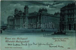1898 Budapest V. Igazságügyi palota este (EK)